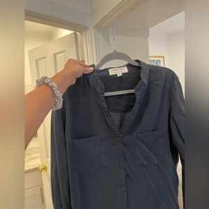 Anthropologie Charcoal Cloth & Stone Shirt